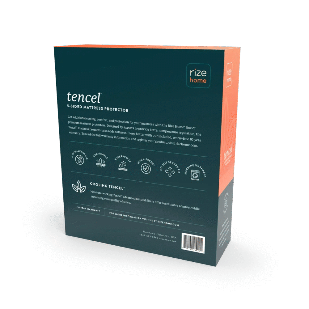 Rize Five Sided Tencel Mattress Protector Rize Five Sided Tencel Mattress Protector