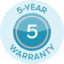 5 Year Warranty
