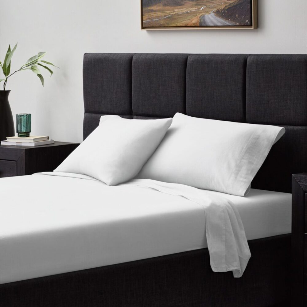 Malouf Linen Weave Cotton Sheets Set (1) Malouf Linen-Weave Cotton