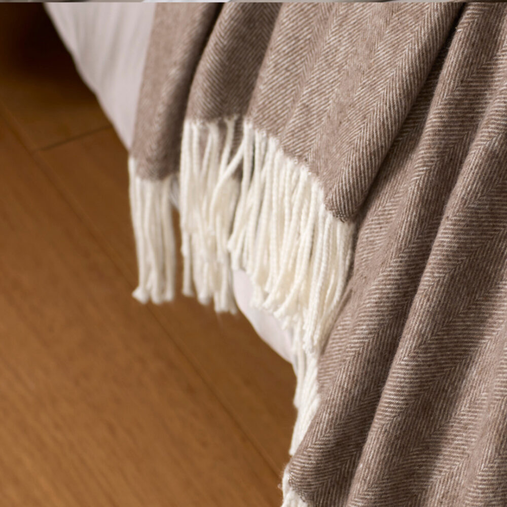 Cozy Earth Bamboo Herringbone Tassel Throw Cozy Earth Bamboo Herringbone Tassel Throw