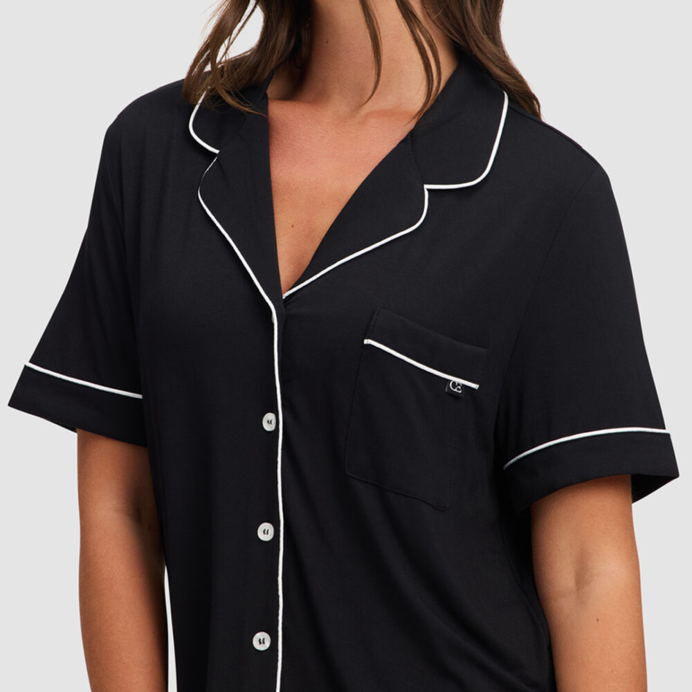 Cozy Earth Women's Bamboo Stretch-Knit Classic Short Sleeve Pajama Top Cozy Earth Women's Bamboo Stretch-Knit Classic Short Sleeve Pajama Top