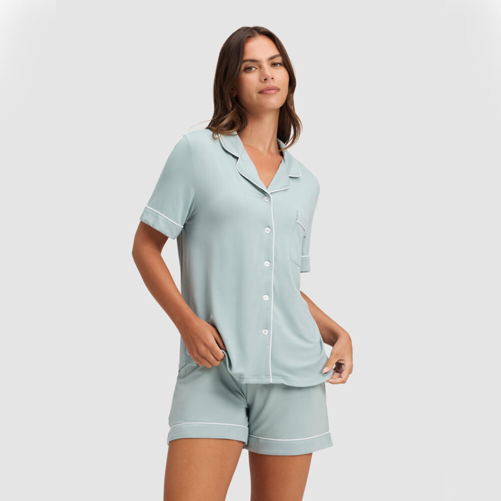 Cozy Earth Women's Bamboo Stretch-Knit Classic Short Sleeve Pajama Top Cozy Earth Women's Bamboo Stretch-Knit Classic Short Sleeve Pajama Top