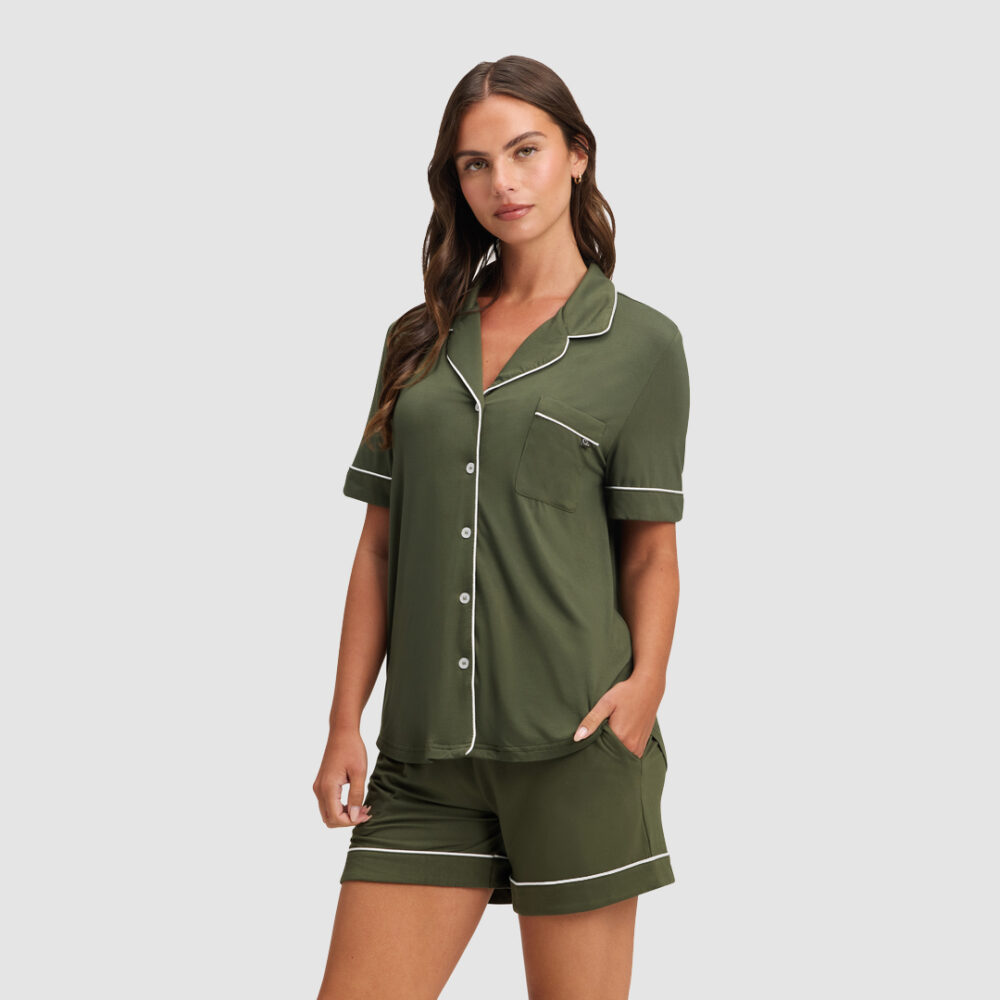 Cozy Earth Women's Bamboo Stretch-Knit Classic Short Sleeve Pajama Top Cozy Earth Women's Bamboo Stretch-Knit Classic Short Sleeve Pajama Top