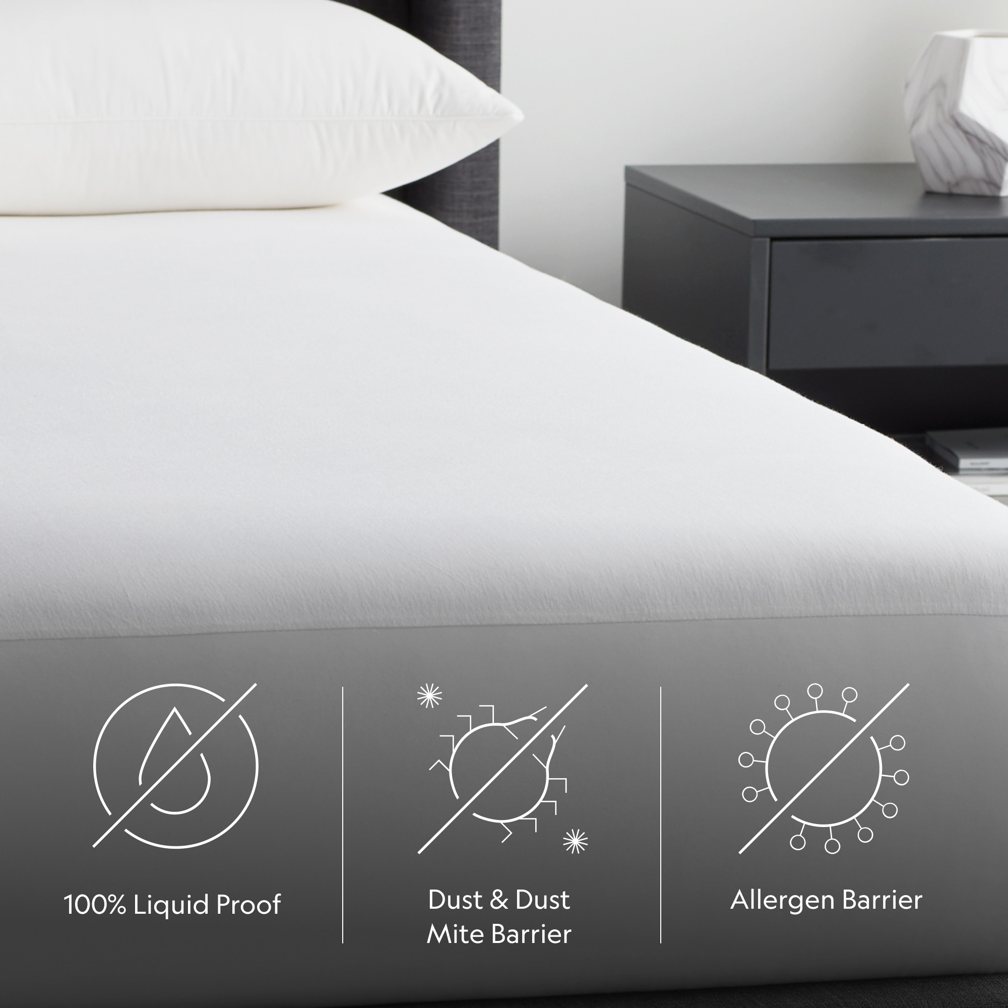 Malouf Five Sided Mattress Protector Malouf Five Sided Mattress Protector