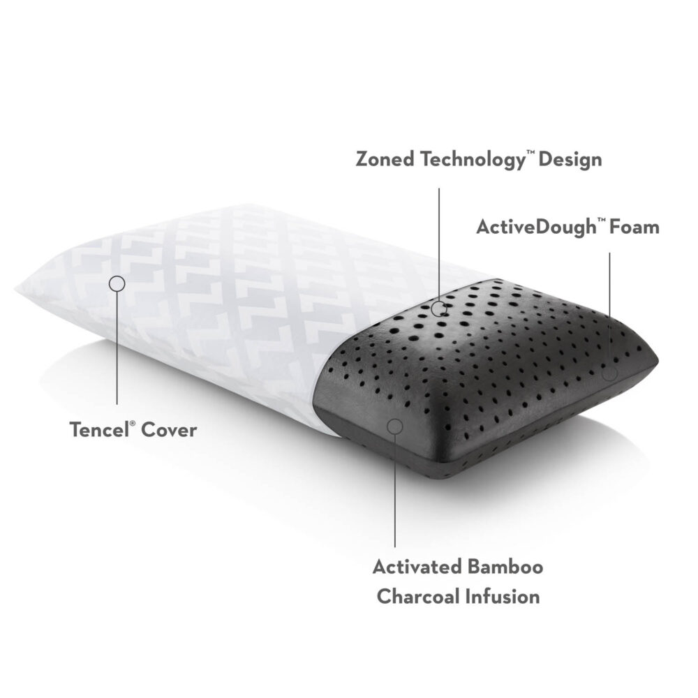 Malouf Zoned ActiveDough Bamboo Charcoal Pillow Malouf Zoned ActiveDough Bamboo Charcoal Pillow