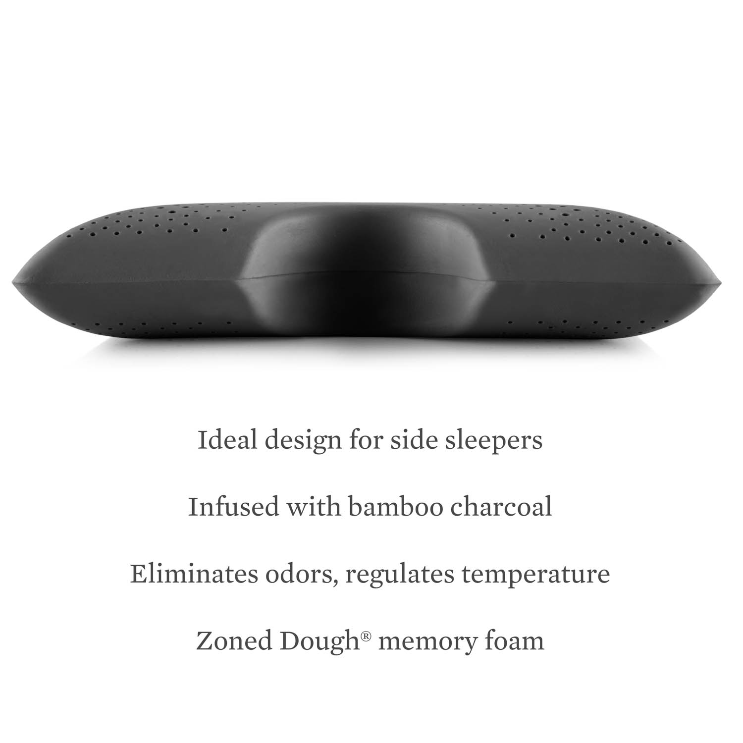 Malouf Zoned Dough Bamboo Charcoal Pillow Malouf Zoned Dough Bamboo Charcoal Pillow
