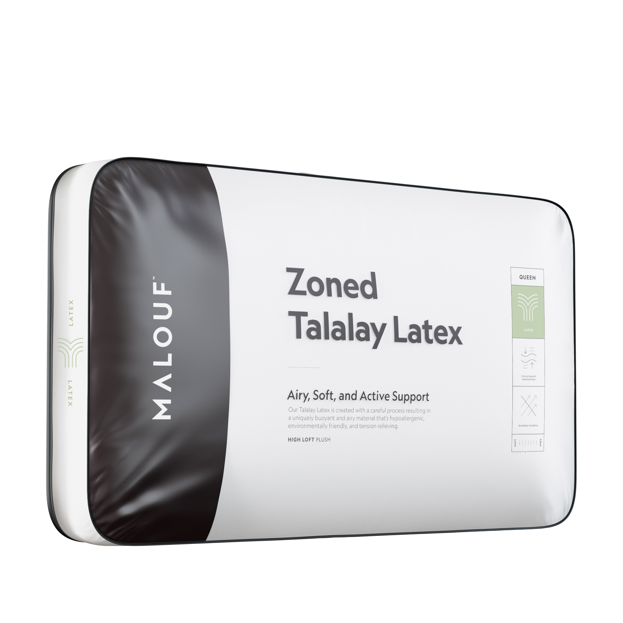 Malouf Zoned Talalay Latex Pillow Malouf Zoned Talalay Latex Pillow