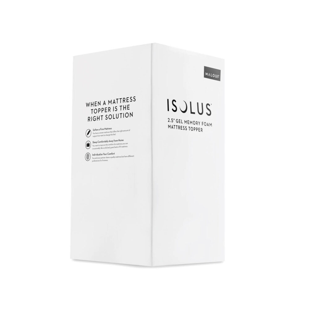 Malouf 2.5" Gel Memory Foam Mattress Topper